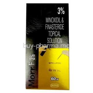 Morr-F Solution, Minoxidil 3%/ Finasteride 0.1%, Solution 60 ml, Intas Pharma, Box front view