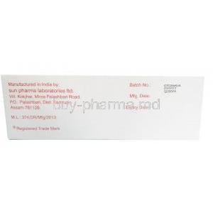 Diamox, Acetazolamide  250mg, Pfizer, Box information, Batch No, Mfg date, Exp date, Manufacturer