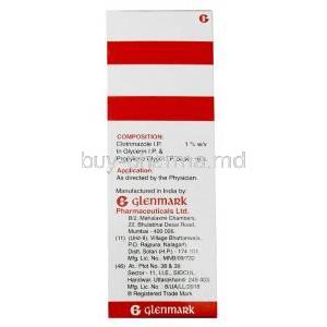 Candid Mouth Paint, Clotrimazole 1%w/v, Mouth Paint 25ml, Glenmark, Box information, Composition, Manufacturer