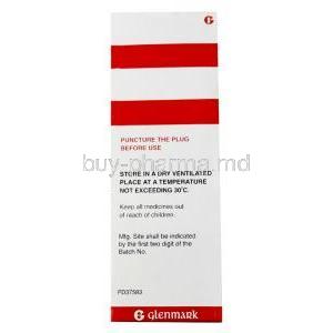 Candid Mouth Paint, Clotrimazole 1%w/v, Mouth Paint 25ml, Glenmark, Box information, storage