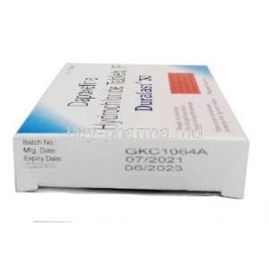 Duralast, Dapoxetine 30mg, Sun Pharma, Box information, Mfg date, Exp date