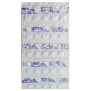 Decdan, Dexamethasone 0.5mg, 5 Sheets X 10tabs, Wockhardt Ltd, Sheet back view