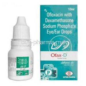 Ofax D Eye/Ear Drops, Ofloxacin / Dexamethasone / MethylcelluloseOfax D Eye/Ear Drops, Ofloxacin / Dexamethasone / Methylcellulose