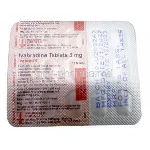 Ivabrad, Ivabradine 5 mg, Lupin, Blisterpack information, Dosage, Manufacturer