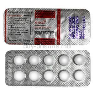 Donzinol, Donepezil 5mg, Knoll Pharmaceuticals Ltd,Blisterpack information