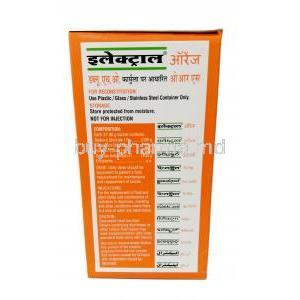 Electral Oral Rehydration Salts Powder  Orange fravour, 21.8 g per Sachet, 30sachets, FDC Ltd, Box information, Storage