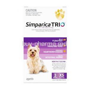 Simparica Trio For Dogs, Pyrantel/ Sarolaner/ Moxidectin