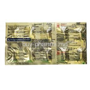 Aristozyme Gold, 10tablets, Aristo Pharma, Sheet information, Composition, Manufacturer