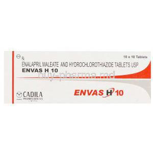 Envas H, Generic  Vaseretic,  Enalapril 10 Mg  Hydrochlorothiazide 12. 5 Mg  Box