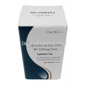 Cytalon 100, Cytarabine 100 mg per 1mL, Injection 1mL, Celon, Box front view