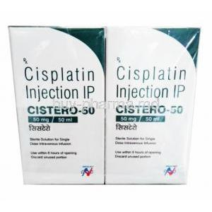 Cistero Injection, Cisplatin 50 mg box