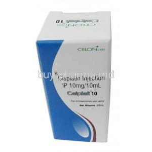 Celplat 10, Cisplatin 10 mg per 10mL, Injection 10mL, Celon, Box front view