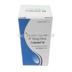 Celplat 10, Cisplatin 10 mg per 10mL, Injection 10mL,Celon, Box back view