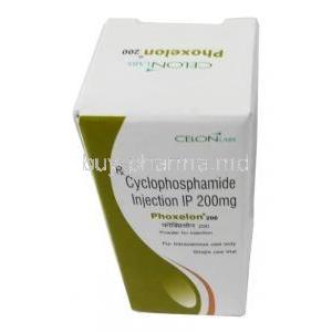 Phoxelin 200, Cyclophosphamide 200 mg, Injection vial, Box front view