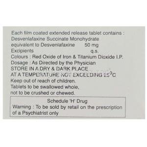 Newven OD, Generic Pristiq, Desvenlafaxine Box Composition