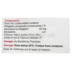 Sitazit 50mg, Sitagliptin 50mg,Glenmark Pharmaceuticals, Box information