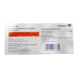 Ketorol DT, Ketorolac 10mg, Dispersible Tablet, Dr.Reddy's Lab, Box information