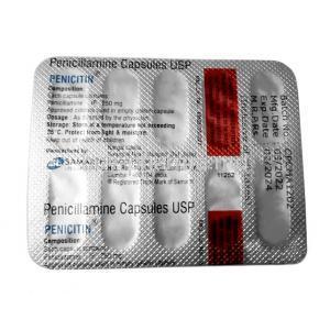 Penicitin, Penicillamine 250mg, Capsule, Samarth Life Sciences Pvt Ltd, Blisterpack information(New package)