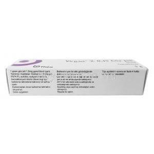 Virgan Ophthalmic Gel, Ganciclovir 0.15%, Eye Drops (Gel) 5g,Thea Pharmaceuticals Ltd, Box information, Contents