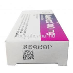 Avelox, Moxifloxacin 400mg, Bayer, Box information, QR code