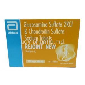 Rejoint New, Glucosamine 750 mg/ Chondroitin  600 mg, Abbott, Box front view