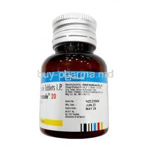 Neo-Mercazole 20, Carbimazole 20 mg, 100tablets, Abbott, bottle information
