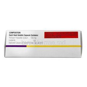 Comfora, Pentosan polysulfate sodium 100mg,  Swati Spentose Pvt Ltd, Box information, Composition