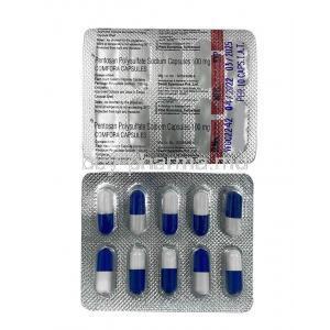 Comfora, Pentosan polysulfate sodium 100mg, Swati Spentose Pvt Ltd, blisterpack front view, back view