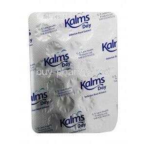 Kalms Day,Valerian Root Extract 33.75mg, G R Lanes,Blisterpack information
