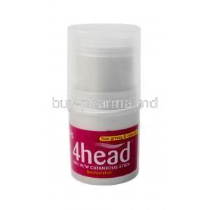 4head  Headache & Migraine Relief cutaneous stick, Levomenthol 90%, Stick 3.6ｇ, Dendron, Bottle
