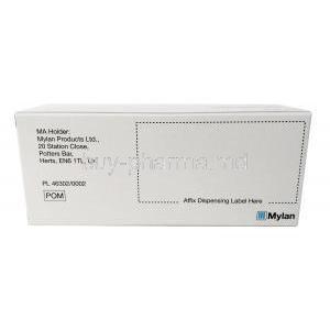 Arythmol, Propafenone 300mg, Mylan, Box information, Manufacturer