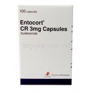Entocort CR, Budesonide 3mg, Capsule, Astra Zeneca, Box front view