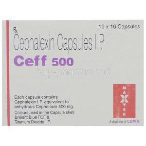 Ceff 500, Generic  Keflex,  Cephalexin  Manufacturer Information
