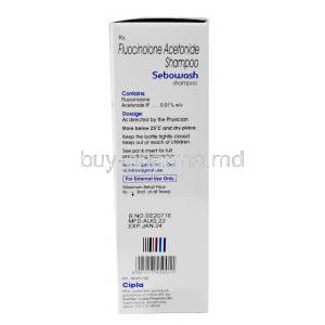 Sebowash Shampoo, Fluocinolone