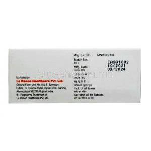 Torvigress 100(New package), Torasemide 100mg, La Renon Healthcare, Box information, Mfg date, Exp date