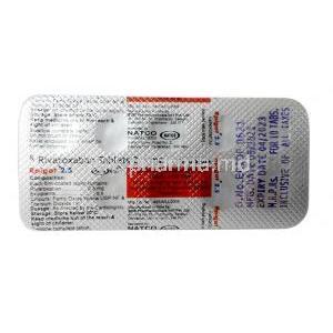 Rpigat 2.5, Rivaroxaban 2.5mg, Natco Pharma Ltd,  Blisterpack information
