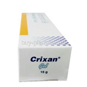 Crixan Gel, Clarithromycin 1% ww,  Gel 15g, Box side view