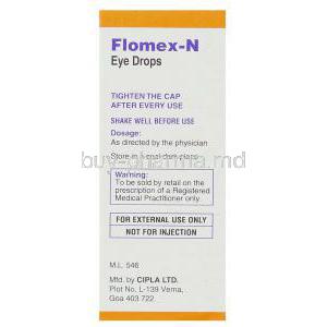 Flomex N,  Fluorometholone/ Neomycin Eyedrops Manufacturer Information