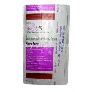 Havax Forte, Artemether 80 mg, Lumefantrine 480 mg, Aqua Lab, Blisterpack information