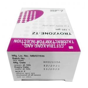 Troyzone TZ Injection, Ceftriaxone/ Tazobactum