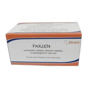 Paxzen, Nirmatrelvir 150mg + Ritonavir 100mg, Zenara Pharma, Box front view