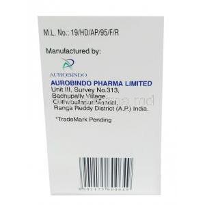 Paxzen, Nirmatrelvir 150mg + Ritonavir 100mg, Zenara Pharma, Box information, Manufacturer