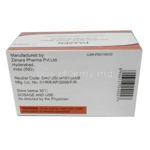 Paxzen, Nirmatrelvir 150mg + Ritonavir 100mg, Zenara Pharma, Box information, Storage, Warning