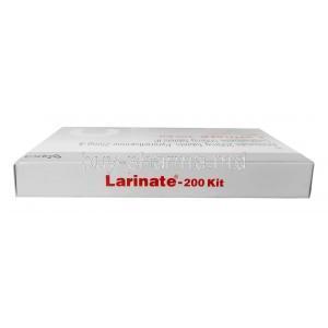 Larinate Kit, Artesunate 200mg x 3 tabs, Pyrimethamine 25mg and Sulphadoxine 500mg x 3 tabs, Ipca Laboratories Ltd, Box top view
