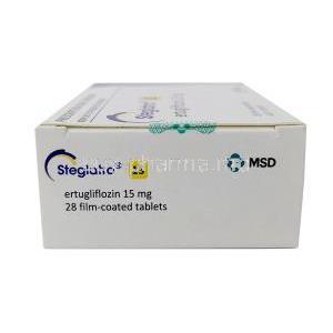 Steglatro, Ertugliflozin 15mg, MSD, Box side view