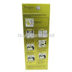 Tugain Solution 10(New Package), Minoxidil Topical Solution 10% 60ml Box Information, direction for use