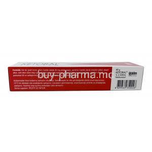 Ketoral Cream, Ketoconazole 2%, Cream 40g, Bilim Ilac San, Box information, Storage