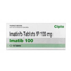Imatib, Imatinib 100 mg, Cipla, Box front view