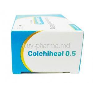 Colchiheal, Colchicine 0.5mg, Healing Pharma India Pvt Ltd, Box side view