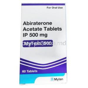 My Tera, Abiraterone Acetate 500mg, Box front view